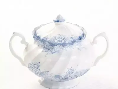 Porcelain Sugar Bowl 3D model