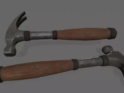 Hammer Low-poly 3D model 23
