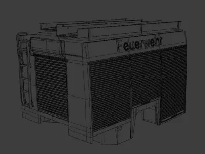 Feuerwehrtechnischer Aufbau der Firma Schlingmann 3D model