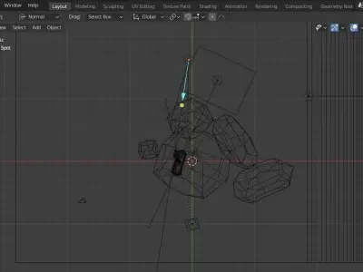 Desert hammer in low poly style Free low-poly 3D model