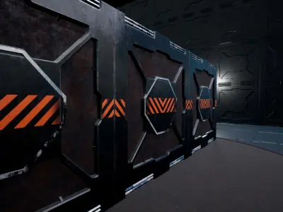 Low Poly Sci-Fi panels Free low-poly 3D model