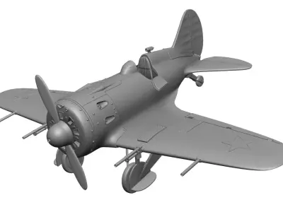 Airplane I-16 3D print model