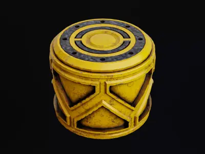 Scifi Tech Canister Low-poly 3D model