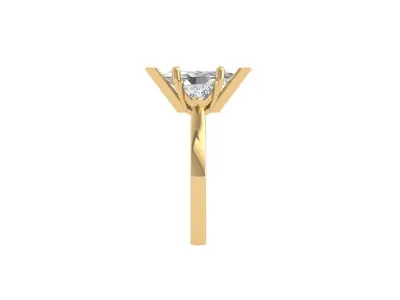 Marquise 3-Stone Ring 3D print model