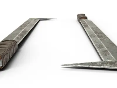 Uruk-hai sword Low-poly 3D model