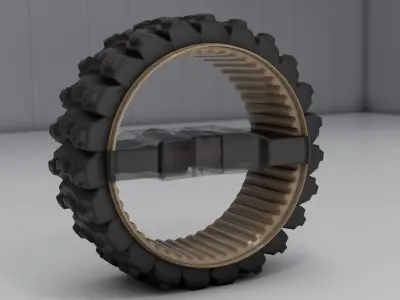 wheel Free low-poly 3D model by DCLC