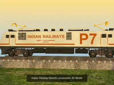 Indian Locomotives Coaches and Railway Assets Collection 3D Model Pack