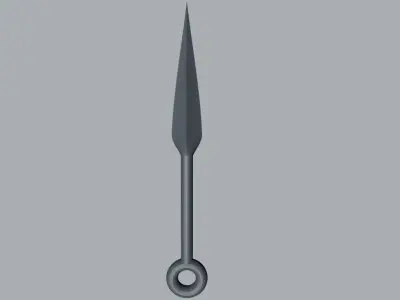 kunai pair of needles 3D model