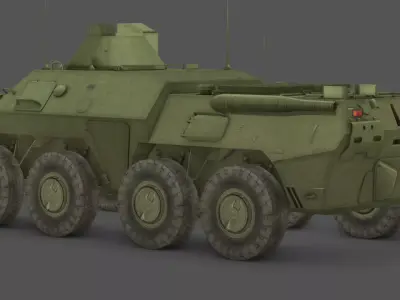 BTR 80 1V152 Armored Vehicle Low-poly 3D model