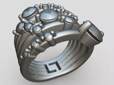 ring 123 3D model