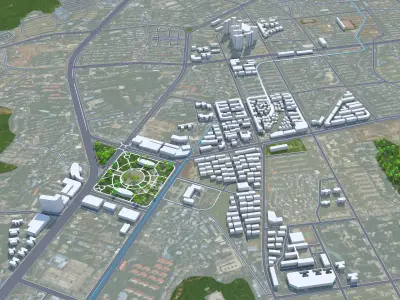 Chenzhou Hunan China 25km Free low-poly 3D model