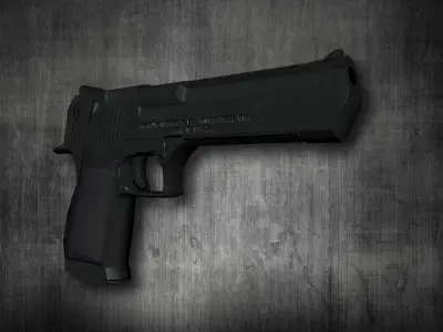 Desert Eagle - Game Ready - Low Poly - Normal Maps Low-poly 3D model