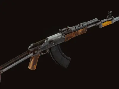 AKS Rifle Free low-poly 3D model