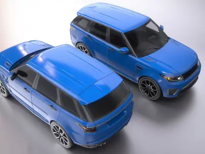 Modern Luxury Sport SUV Gameready 4 LODs Unity UE Optimized Low-poly 3D model