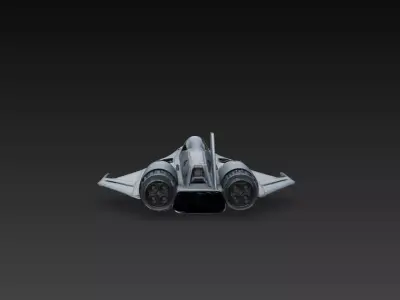 Sci-Fi Missile Strike Fighter Assault Aircraft STL 3D print model
