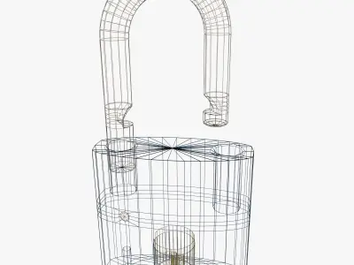 Padlock 3D model buy