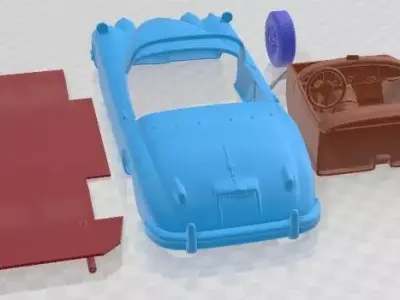 Jaguar XK150 Roadster 1957 Printable Car 3D print model
