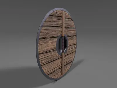 Viking Shield 3 Low-poly 3D model