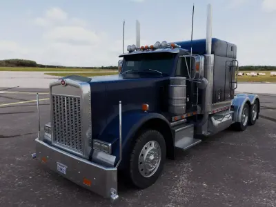 Peterbilt Semi Truck Classic 379 3D model
