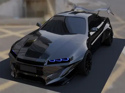 Skyline E34 concept or tuning project Free 3D model
