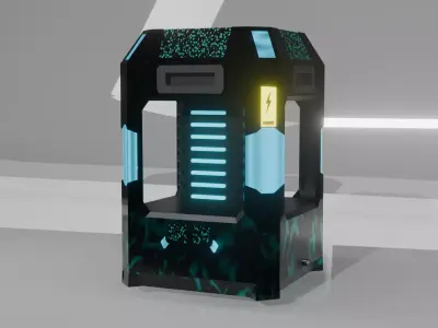 Sci-Fi Device Pack Low-poly 3D model