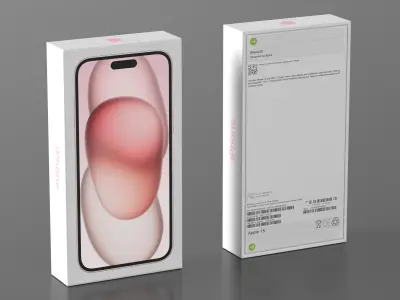 Apple iPhone 15 Pink Retail Box 3D model