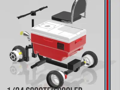ELECTRIC COOLER SCOOTER IN 1 24TH SCALE FOR DIORAMAS 3D print model