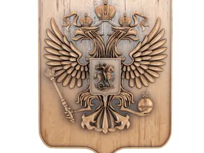 Coat of arms of Russia 3D model