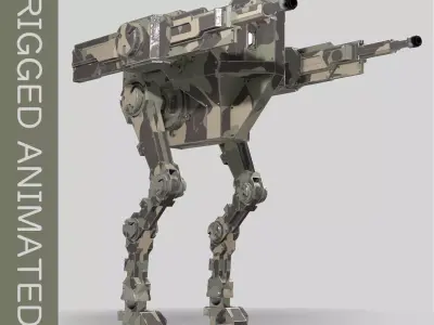 Mech 08 - Harpy Low-poly 3D model