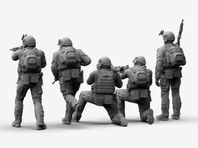 US RANGER SOLDIERS 3D print model