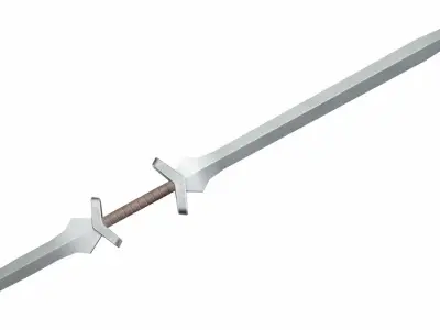 Double sword 9 Low-poly 3D model