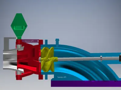 WATER JET PROPULSION 60MM 3D print model