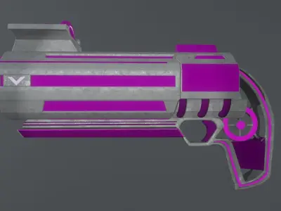 Fututristic Laser Gun Low-poly 3D model