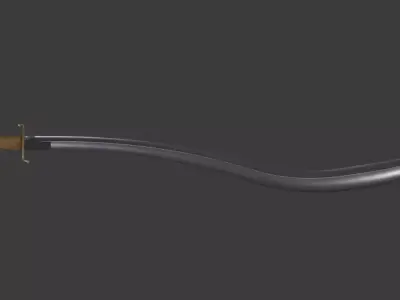 Mahaira Curved Sword  Low-poly 3D model