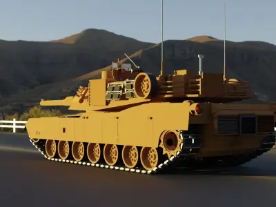 M1A2 Abrams  Low-poly 3D model purchase