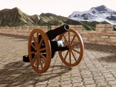 CANON WITH ANIMATION Low-poly 3D model