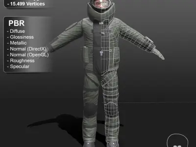 Bomb Suit EOD 9 Low-poly 3D model