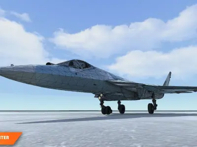 Jet fighter - military vehicle 3D model