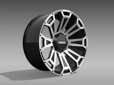 All Terrain Tire and Rim 3D model