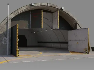 NATO AIRCRAFT SHELTER V1 Free low-poly 3D model