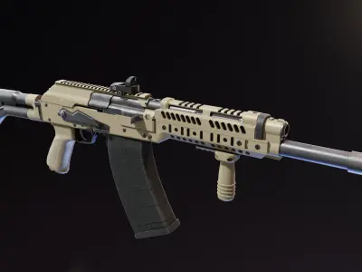 Saiga 12 Custom Low-poly 3D model purchase