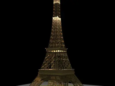 Eiffel tower  3D model purchase