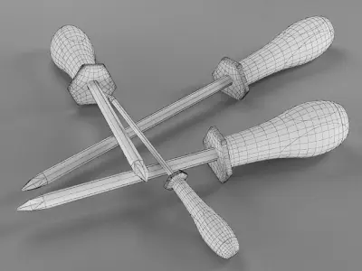 Screwdrivers three Free 3D model
