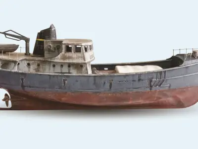 RC fishing boat 3D print model