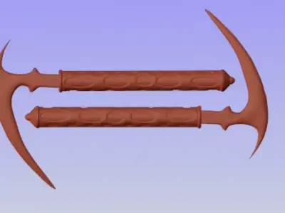 Shadowfang Blades Low-poly 3D model