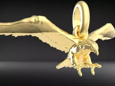 American Winged Eagle Pendant 3D print model purchase