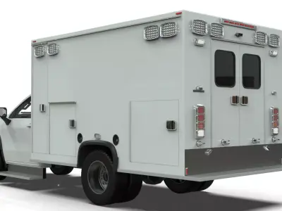 2027 Silverado Concept  Modern Ambulance Low-poly 3D model