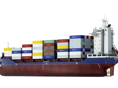 Container Feeder 800 Blue 3D model