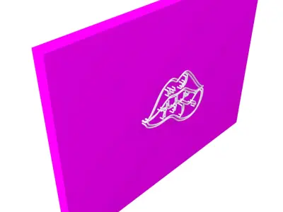 Low-Poly Neon Lips Low-poly 3D model