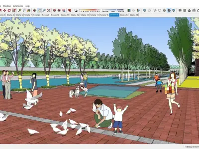Sketchup Landscape Park J3 3D model